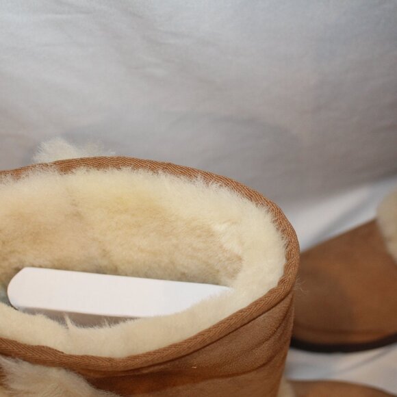 NEW UGG WOMEN'S SUNDANCE TALL SUEDE SHEARLING LINED WINTER BOOTS CHESTNUT - Picture 4 of 7